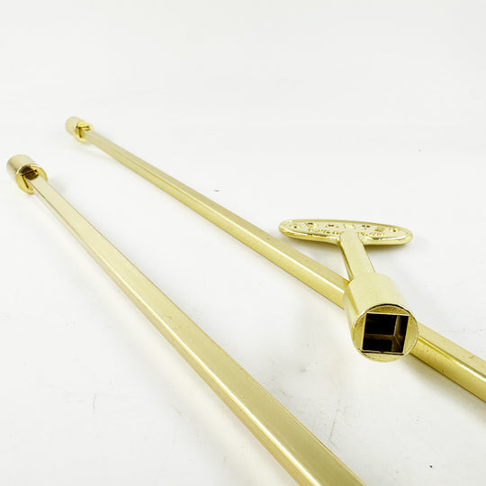 Brass Valve Keys 8″ to 24″ lengths. 1/4″ key socket