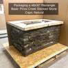 48″ x 30″ Rectangle Custom Stone Gas Fire Pit