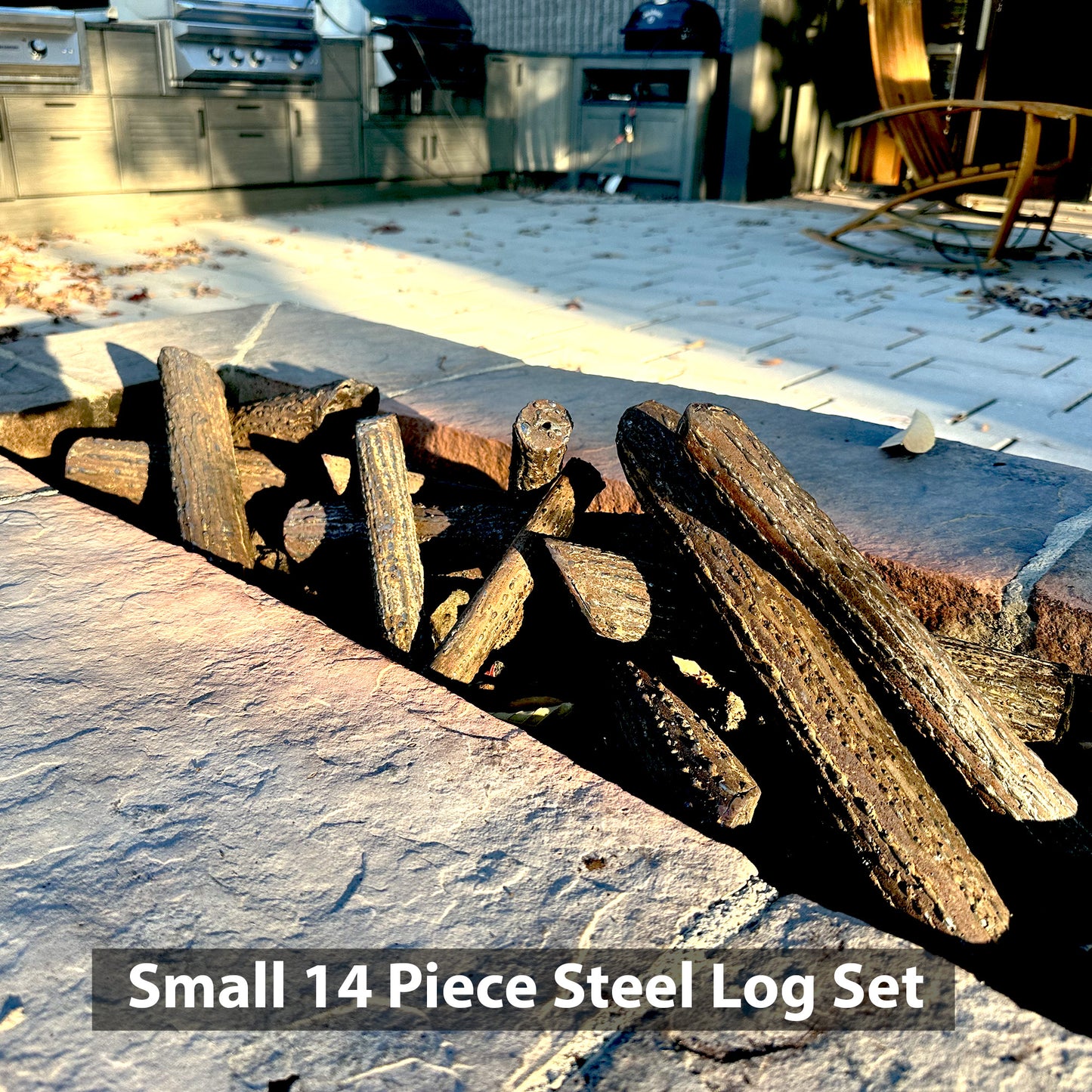 Steel Log Set, 3-sizes