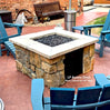 42" Square Custom Stone Gas Fire Pit