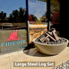 Steel Log Set, 3-sizes