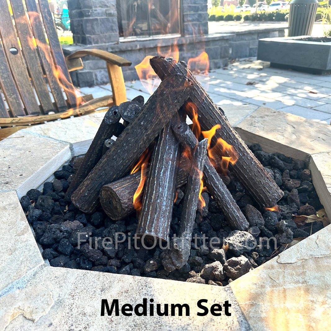 Steel Log Outdoor Log Sets | Patio Fire Pit | Gas Logs | Shop Now – Fire Pit ...