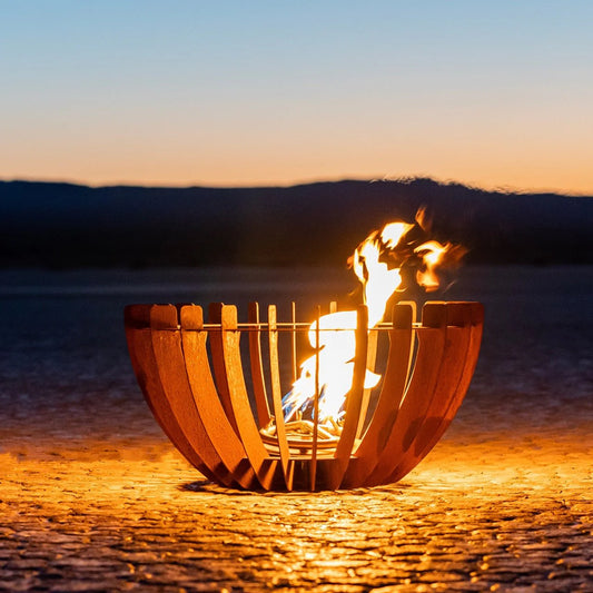 The Astro Cor-Ten Steel Fire Pit Sculpture