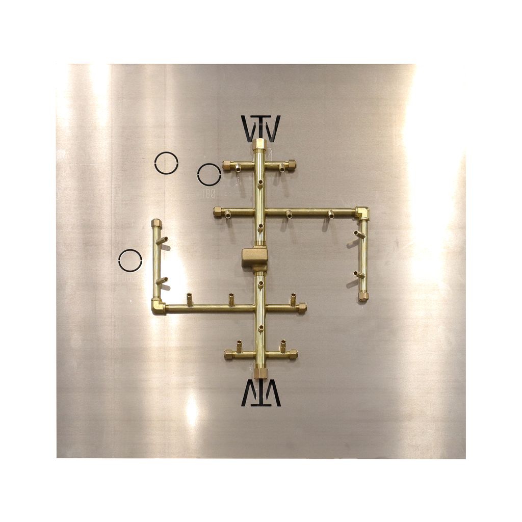 180K BTU 13.5″ X 13.5″ Universal Crossfire Brass Burner