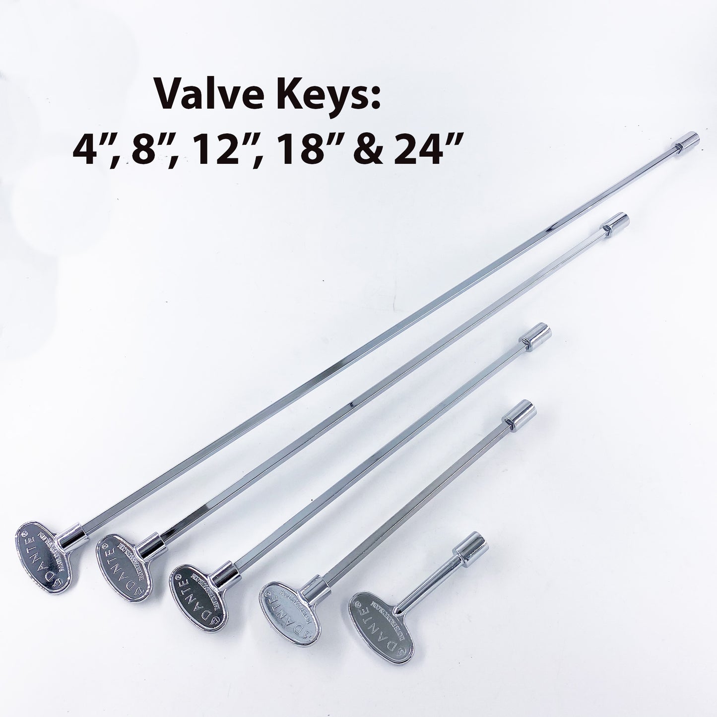 Chrome Valve Keys 8″ to 24″ Lengths