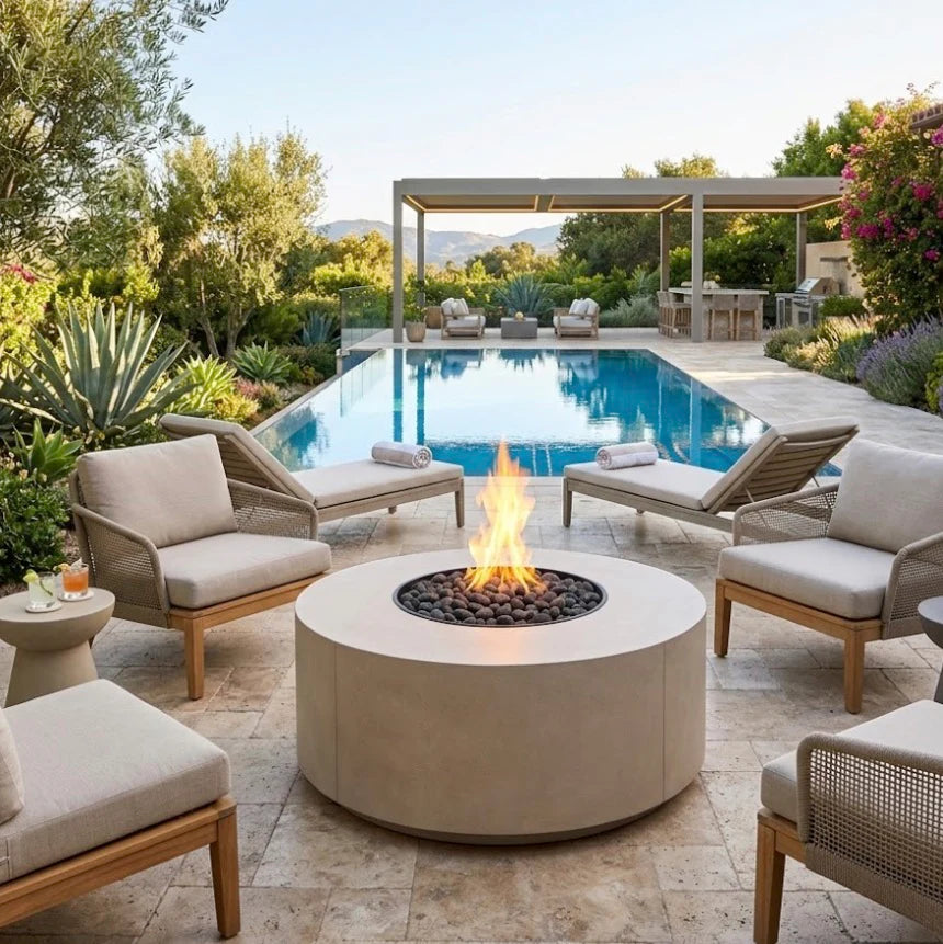 Aon Steel Round Fire Pit 48"