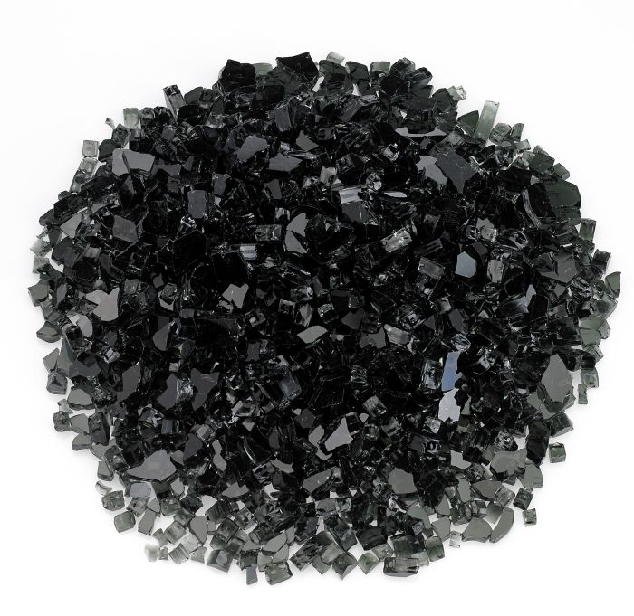 Black Fire Glass 1/4"