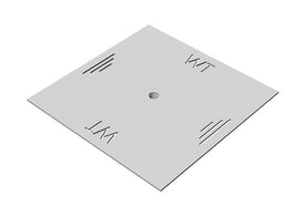 Warming Trends Square Aluminum Fire Pit Plate- 7 Sizes Available