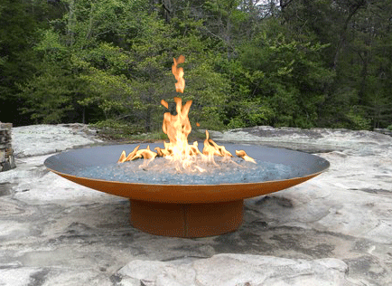 Asia 36″ Gas Fire Pit by Fire Pit Art