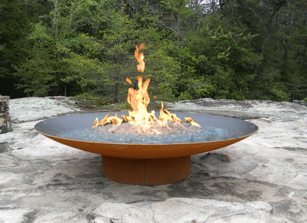 Asia 60″ Gas Fire Pit by Fire Pit Art