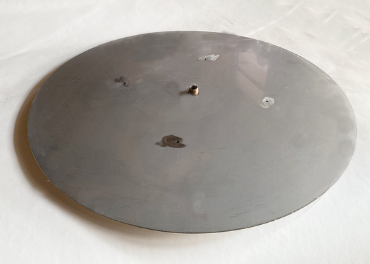 19″ – 24″ Custom Round Flat, Stainless Steel Burner Pan