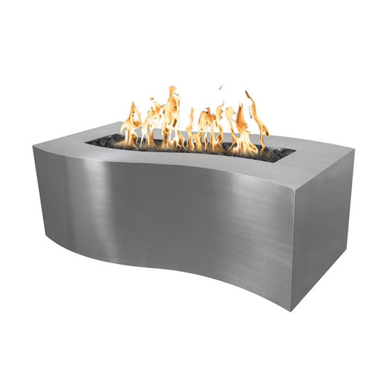 Billow Rectangle Stainless Steel Gas Fire Pit (2 sizes)