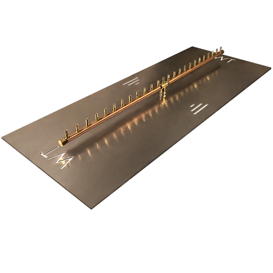 Warming Trends Crossfire Linear Brass Burner with Linear Pan