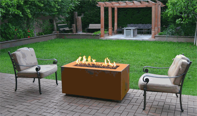 Pismo Corten Steel Gas Fire Pit- Rectangle (4 sizes) | FirePit Outfitter – Fire Pit Outfitter Pismo Corten Steel Gas Fire Pit- Rectangle (4 sizes) | FirePit Outfitter – Fire Pit Outfitter