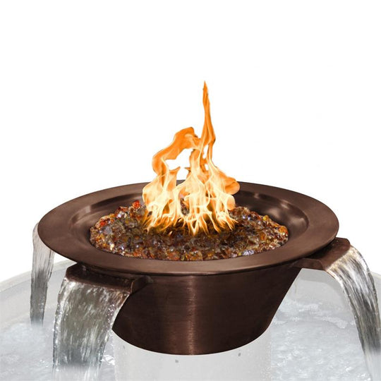 Cazo 4 Way Round Copper Fire and Water Bowls