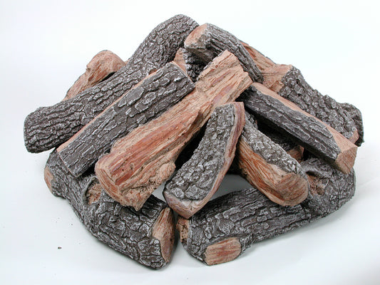 30" Deluxe Split Bark Log Set