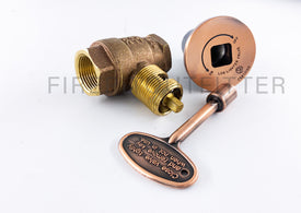 High Capacity Straight Manual Ball Valve with Antique Copper Flange