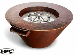 Mesa Round Copper Gas Fire and Water Bowl