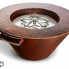 Mesa Round Copper Gas Fire and Water Bowl