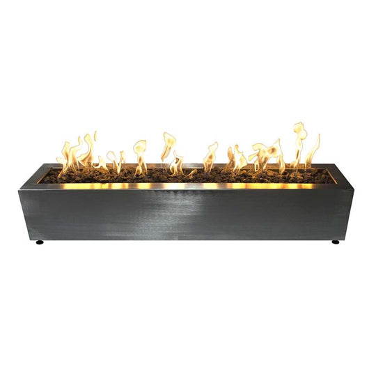 Eaves 60″ Rectangle Stainless Steel Gas Fire Pit