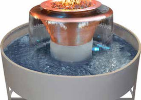 Olympia 60″ Round 360 Fire Pit and Water Feature