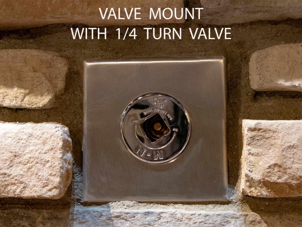 Valve Mount on our custom stone fire pit