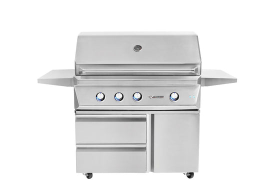 Twin Eagles 42” Gas Grill on Cart with Storage Drawers