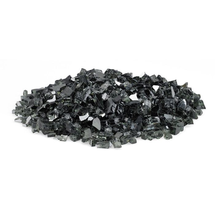 Black Reflective Fire Glass 1/4"