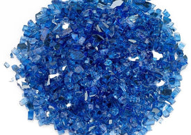 Cobalt Blue Reflective Fire Glass 1/4"