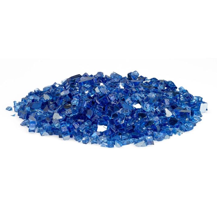 Cobalt Blue Reflective Fire Glass 1/4"