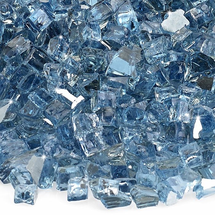 Pacific Blue Reflective Fire Glass 1/4"