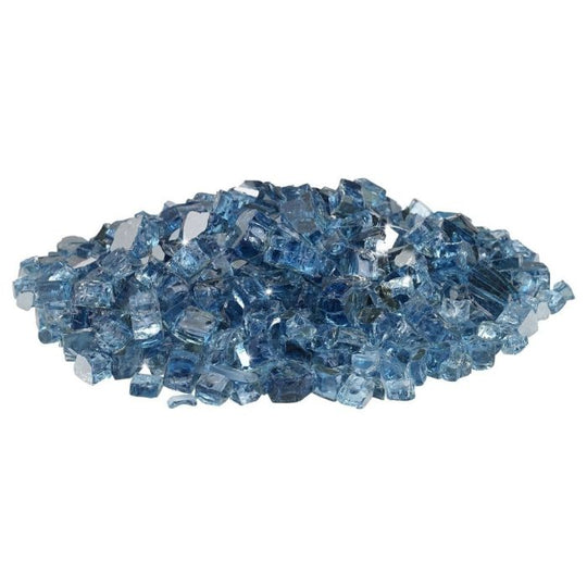Pacific Blue Reflective Fire Glass 1/2"