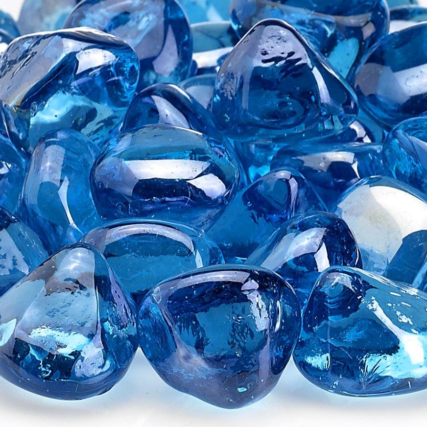 Zircon Coastal Blue Luster Fire Glass