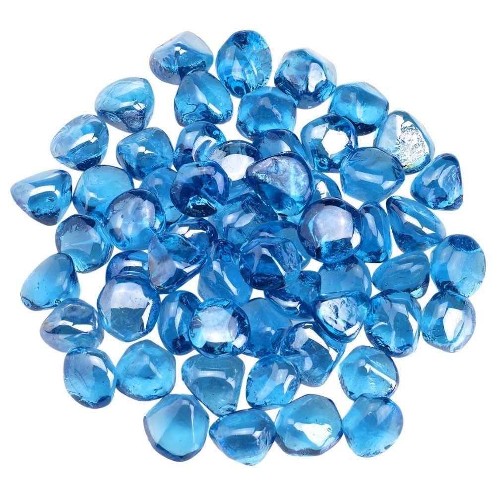 Zircon Coastal Blue Luster Fire Glass