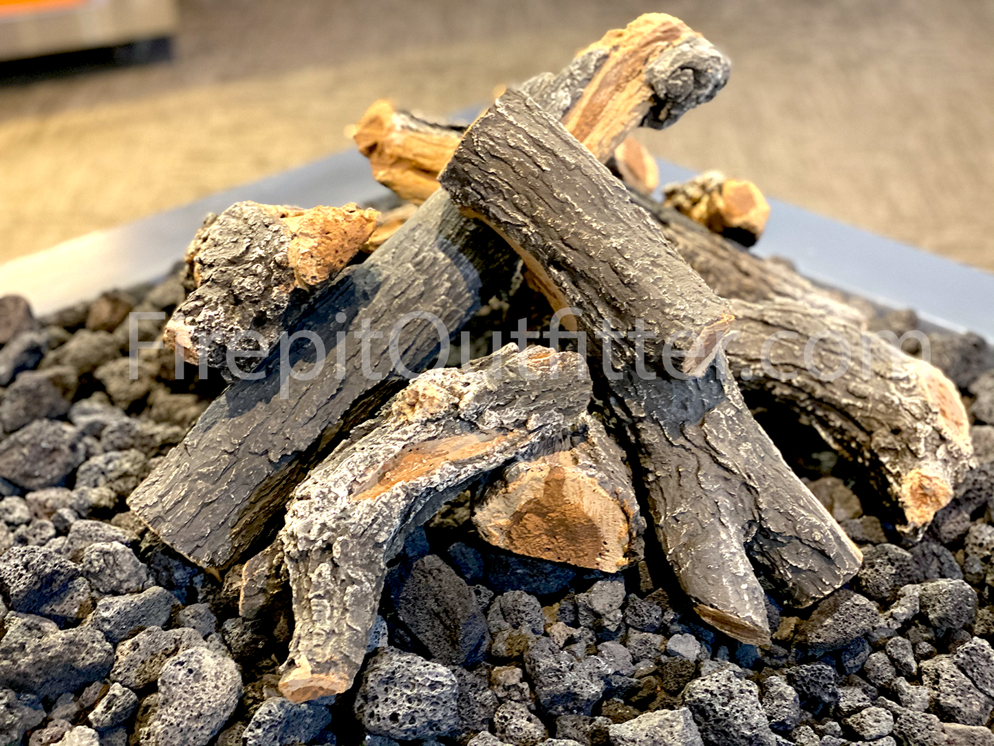 16 Piece 30" - 36" Arizona Weathered Oak Outdoor Fire Logs