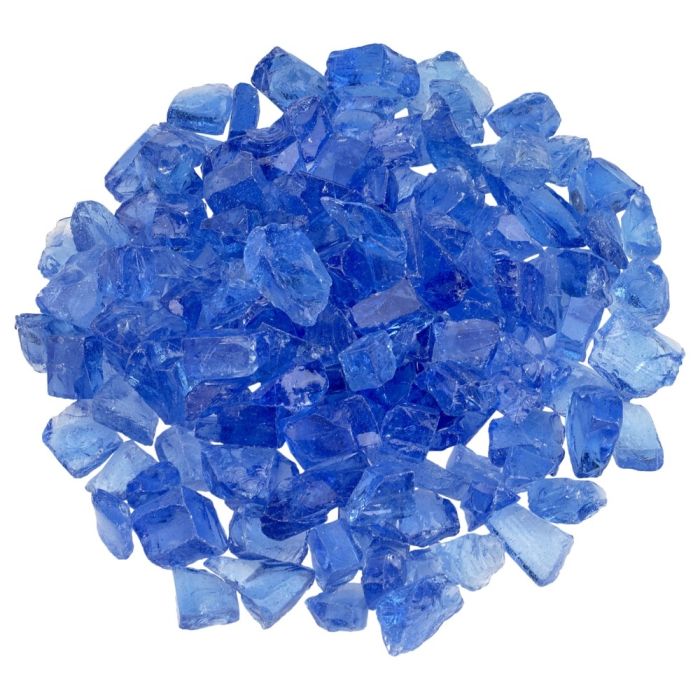 Light Blue Fire Glass 3/4"