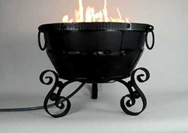 Rustic Forged Steel Gas Fire Pit