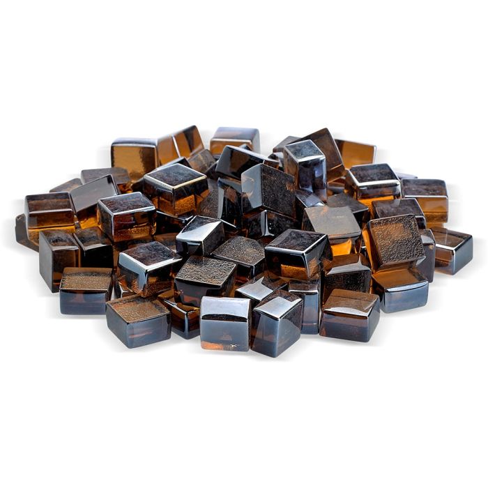 Copper Luster Cubes Fire Glass 2.0