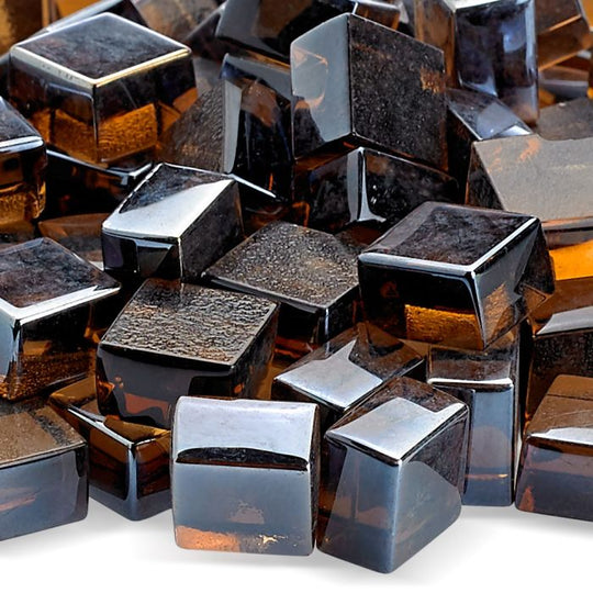 Copper Luster Cubes Fire Glass 2.0