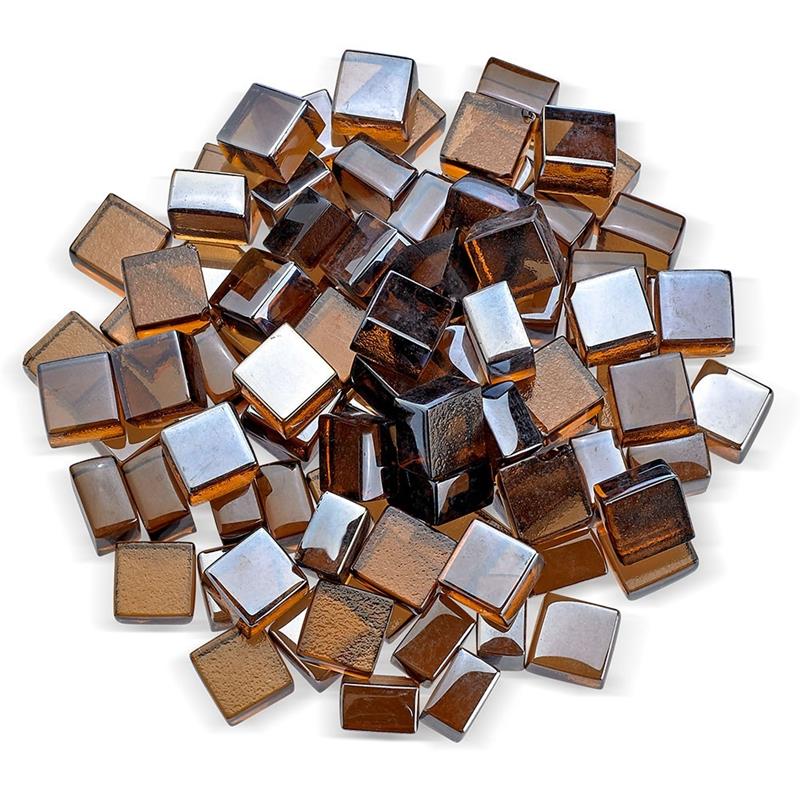 Copper Luster Cubes Fire Glass 2.0