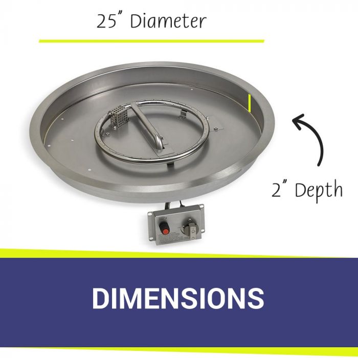 Round Drop-In Pan CSA Certfied Ignition System