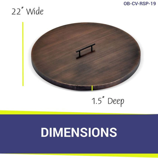 Round Oil Rubbed Bronze Drop In Pan Covers- AFG