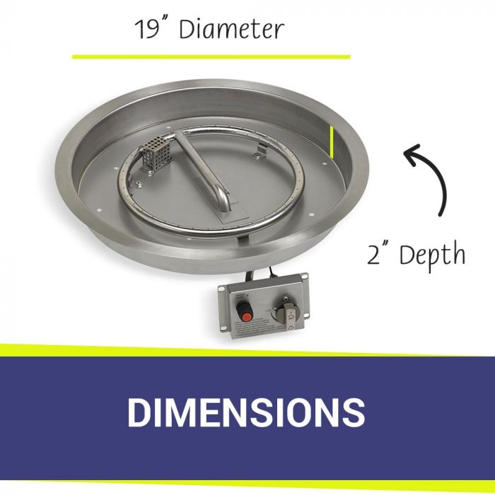 Round Drop-In Pan CSA Certfied Ignition System