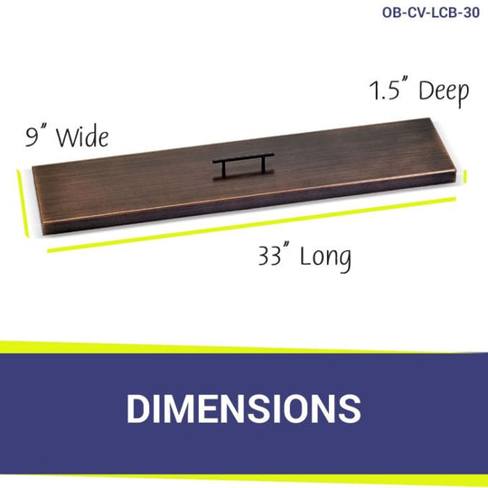 Oil Rubbed Bronze Linear Drop In Pan Covers- AFG