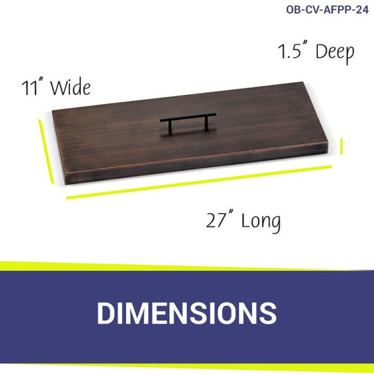 Rectangular Oil Rubbed Bronze Drop In Pan Covers- AFG