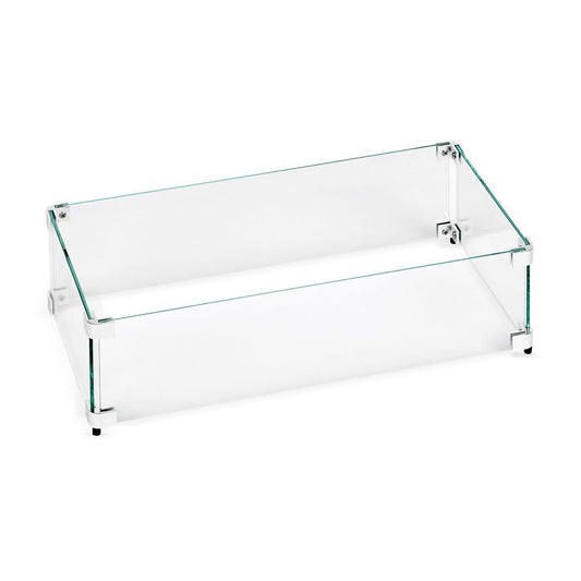 Rectangular Tempered Glass Wind Guard for 24" Pan