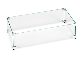 Rectangular Tempered Glass Wind Guard for 24" Pan