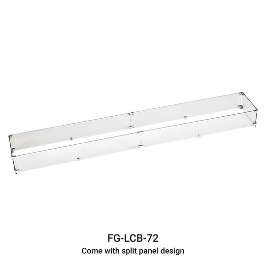 Linear Tempered Glass Wind Guard for 72" Pan