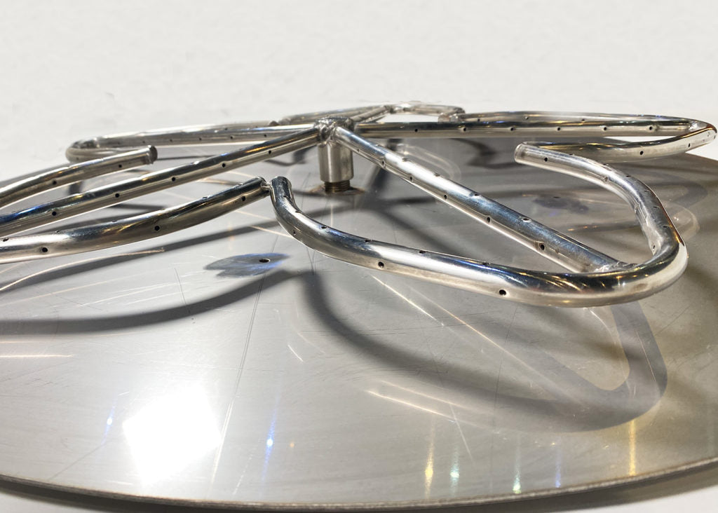 A closeup on a 18″ Burner, 19-28″ Penta Burner Kit, Custom