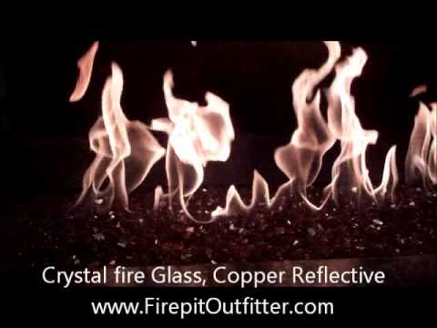 Copper Reflective Fire Glass 1/4"